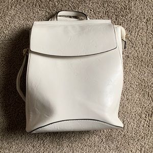 White Backpack Purse